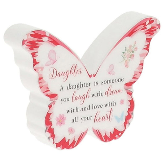 Butterfly Kisses 3D Plaque - Daughter