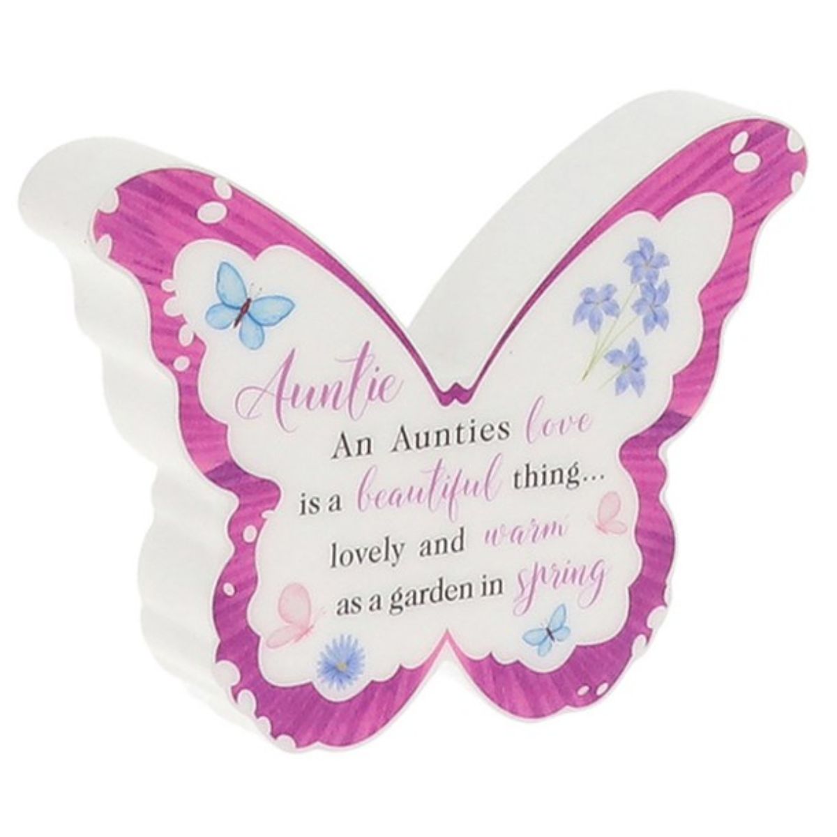Butterfly Kisses 3D Plaque - Auntie