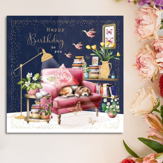 Chez-Lee Birthday Card - Sleeping Dog