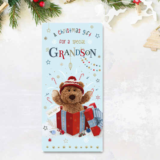 Money Wallet Christmas - Grandson Barley Bear Gift