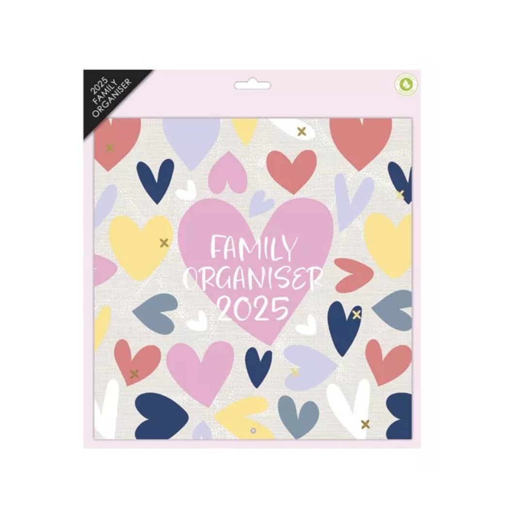 Family Organiser 2025 - Colourful Hearts