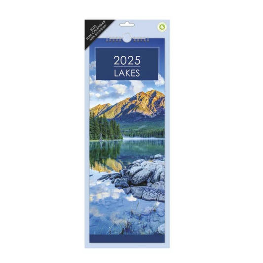 Lakes - Slim Calendar 2025 With Envelope