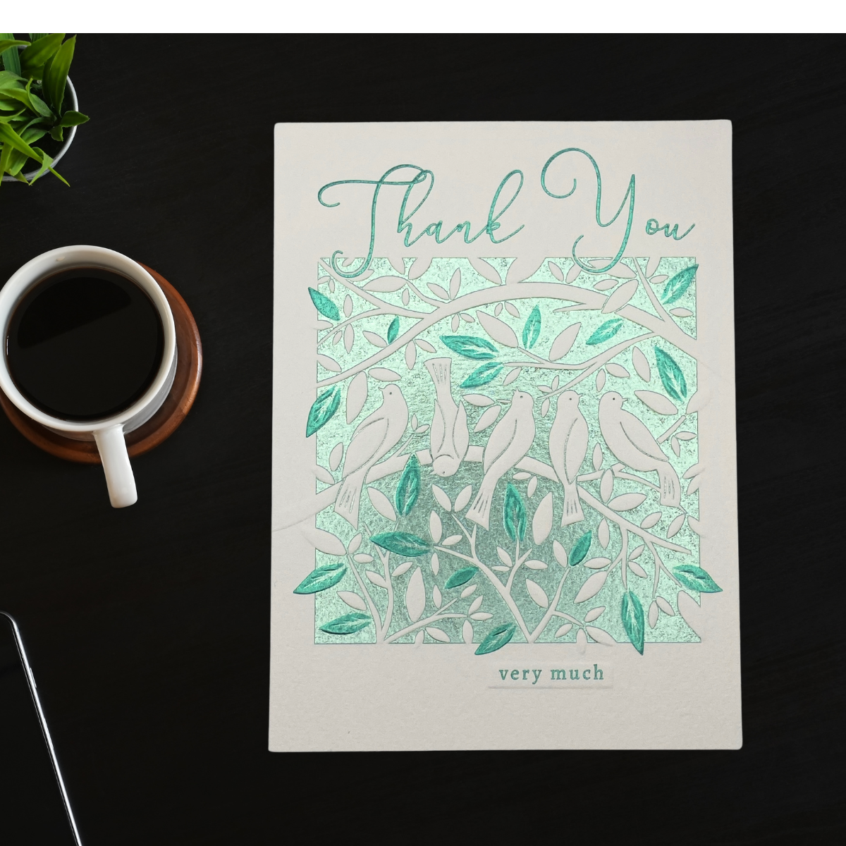 Thank You Card - Birds In Tree