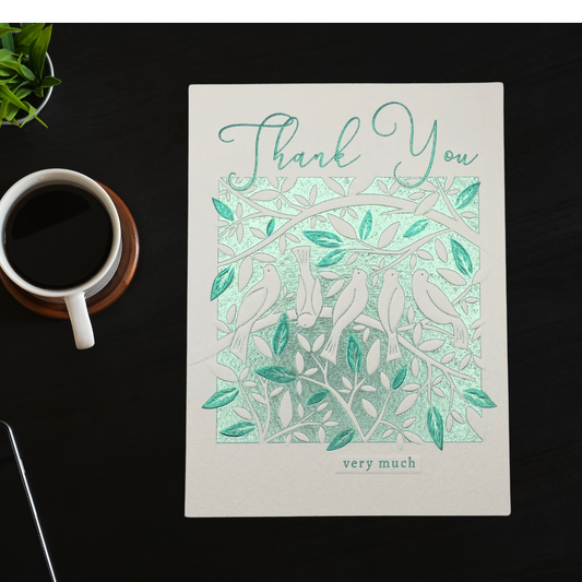 Thank You Card - Birds In Tree