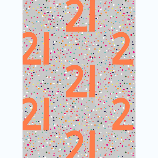 Giftwrap - Luxury 21st Neon Wrapping Paper