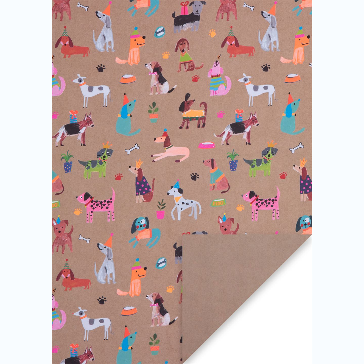 Giftwrap - Luxury Neon Dogs Wrapping Paper