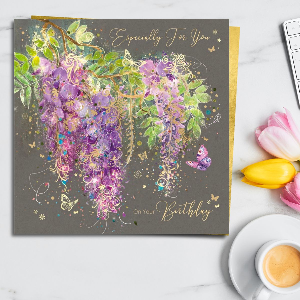 Grace Birthday Card - Wisteria