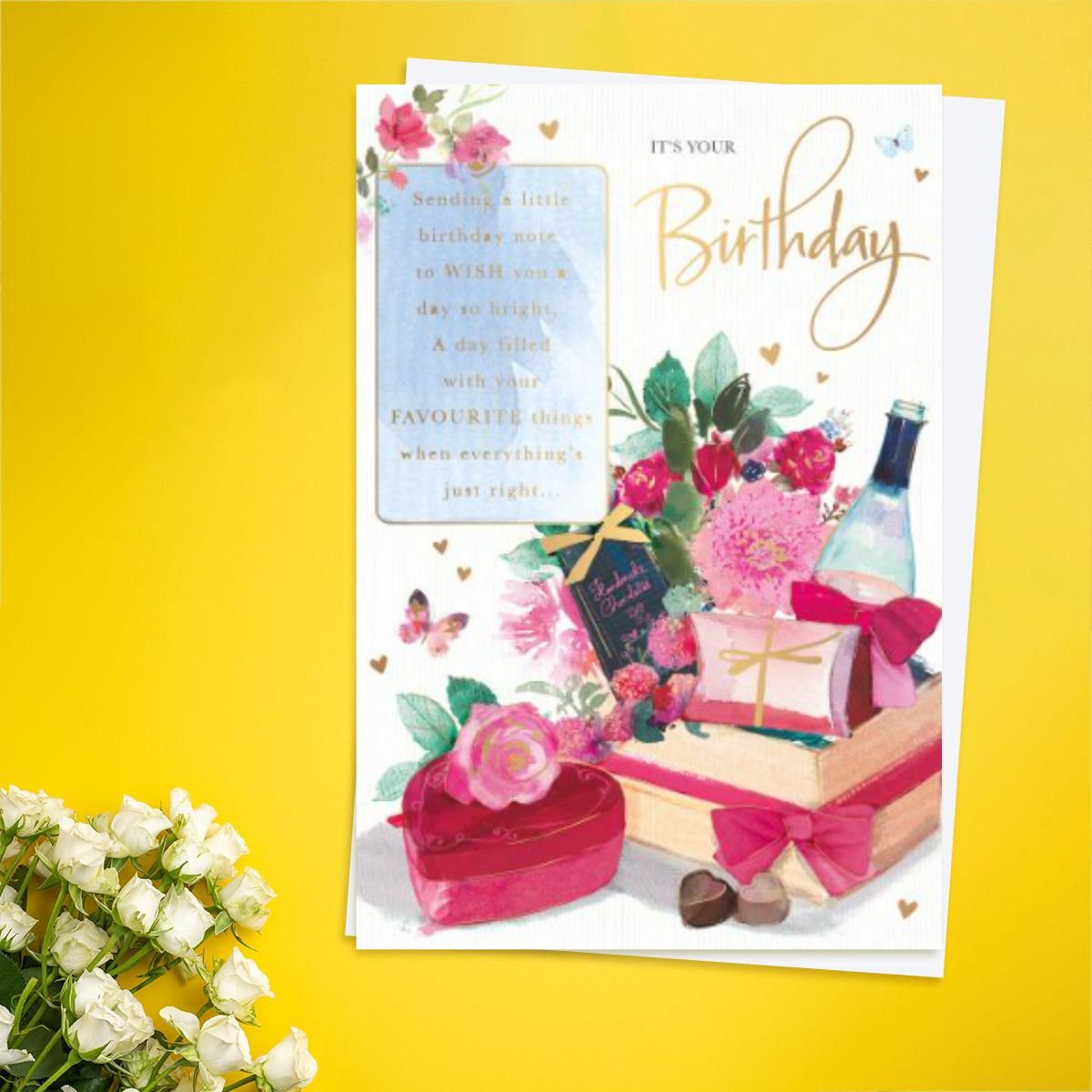 Floral Birthday Card - Moments In Time Hamper