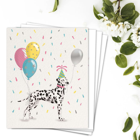 Notelets Blank - Dalmation & Balloon - Pack of 4