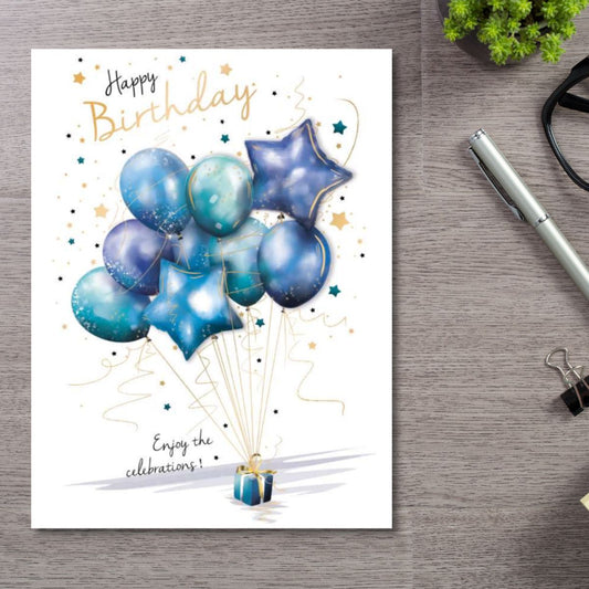 Decoupage Birthday Card - Birthday Balloons