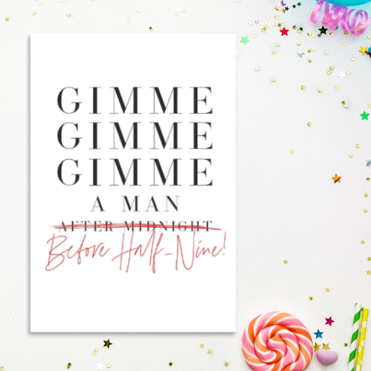 Folx Funny Card - Gimme Gimme Gimme A Man