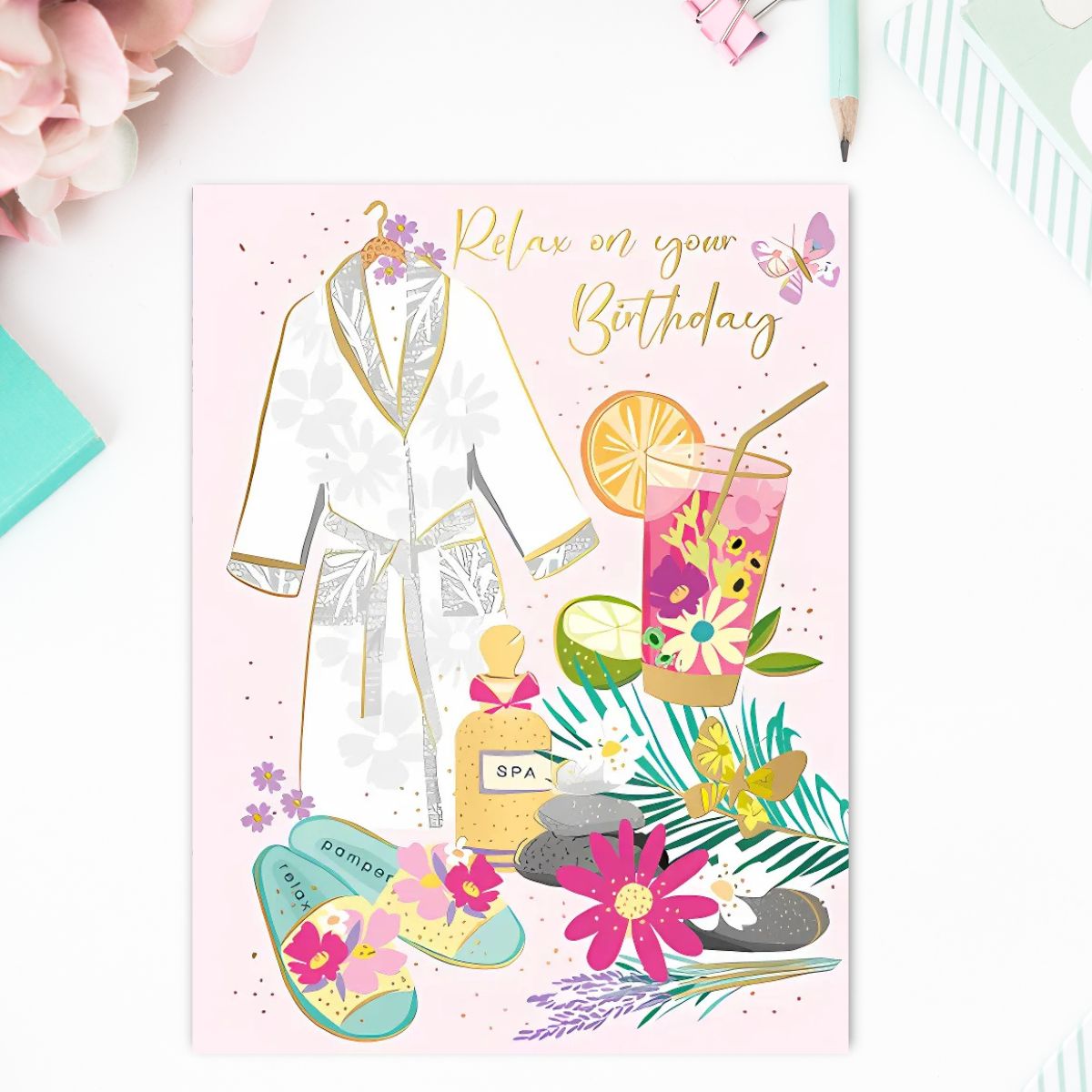 Jasmine Birthday Card - Relax On Your Birthday