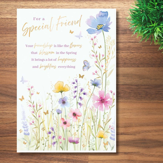 Friend Birthday Card - Flowers