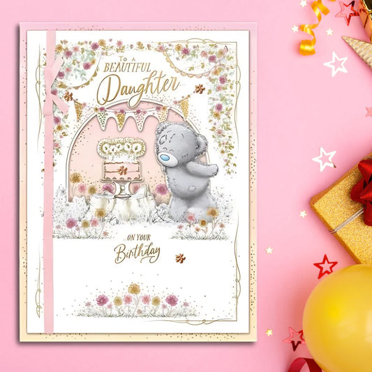 Daughter Boxed Birthday Card - Me To You Bear & Birthday Cake