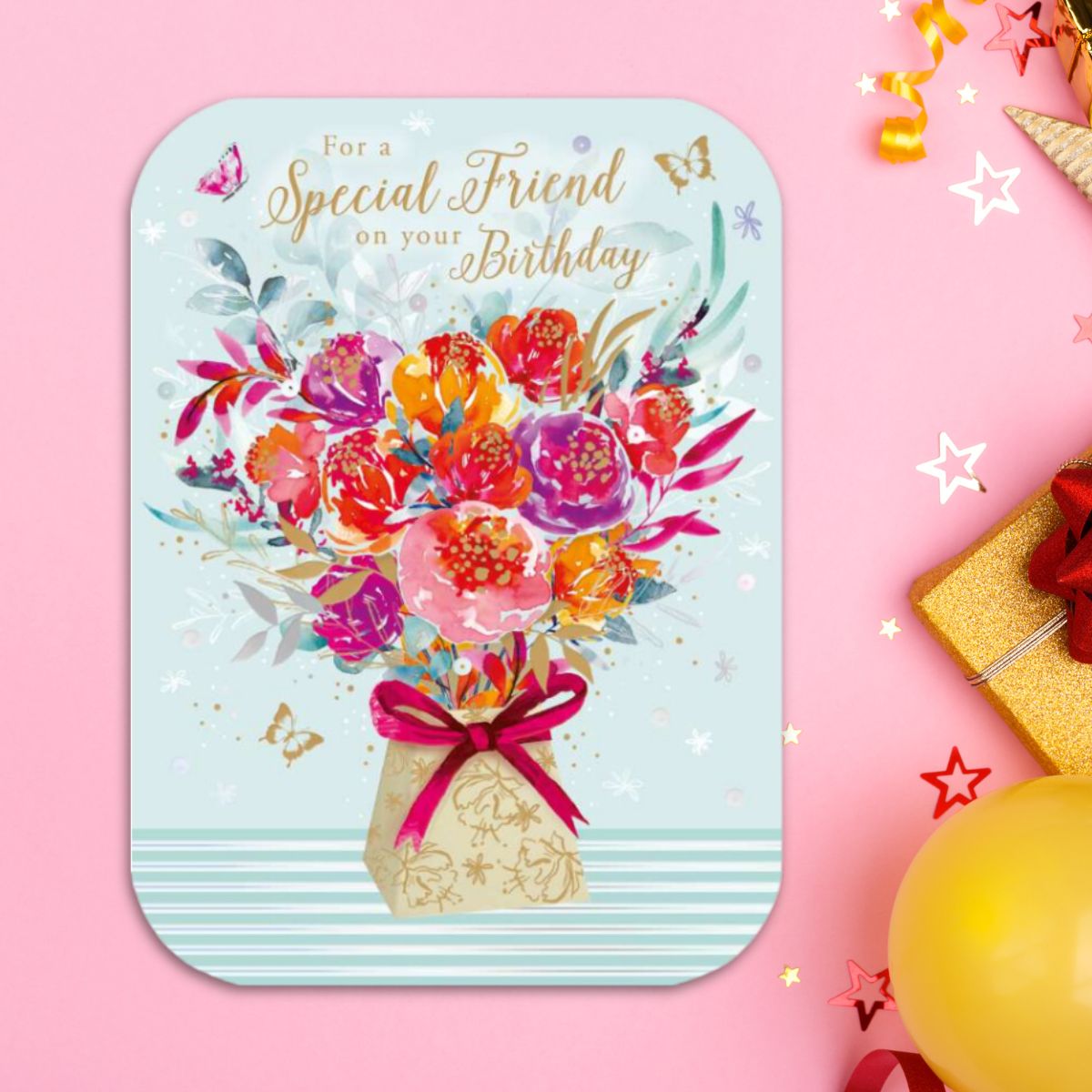 Friend Birthday Card - Floral Bouquet