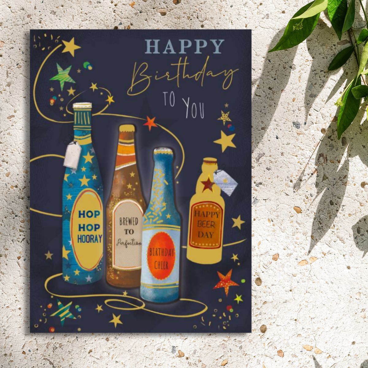 Decoupage Birthday Card - Beers