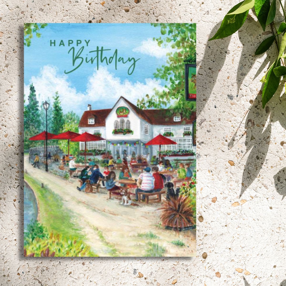 Birthday Wishes Card - Pub Scene