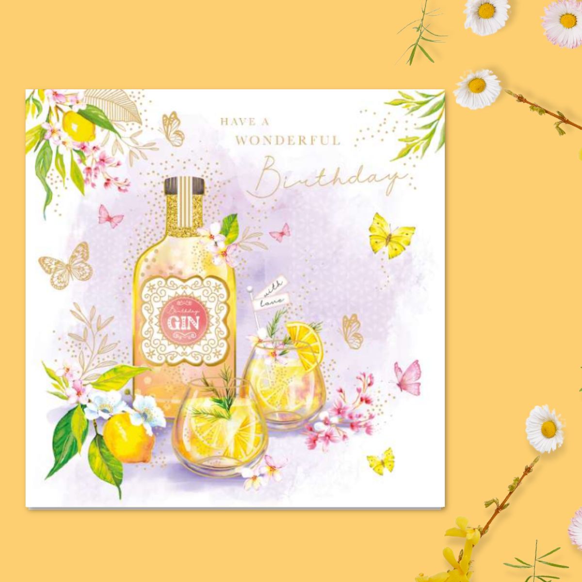 Blush Birthday Card - Wonderful Gin Cocktails