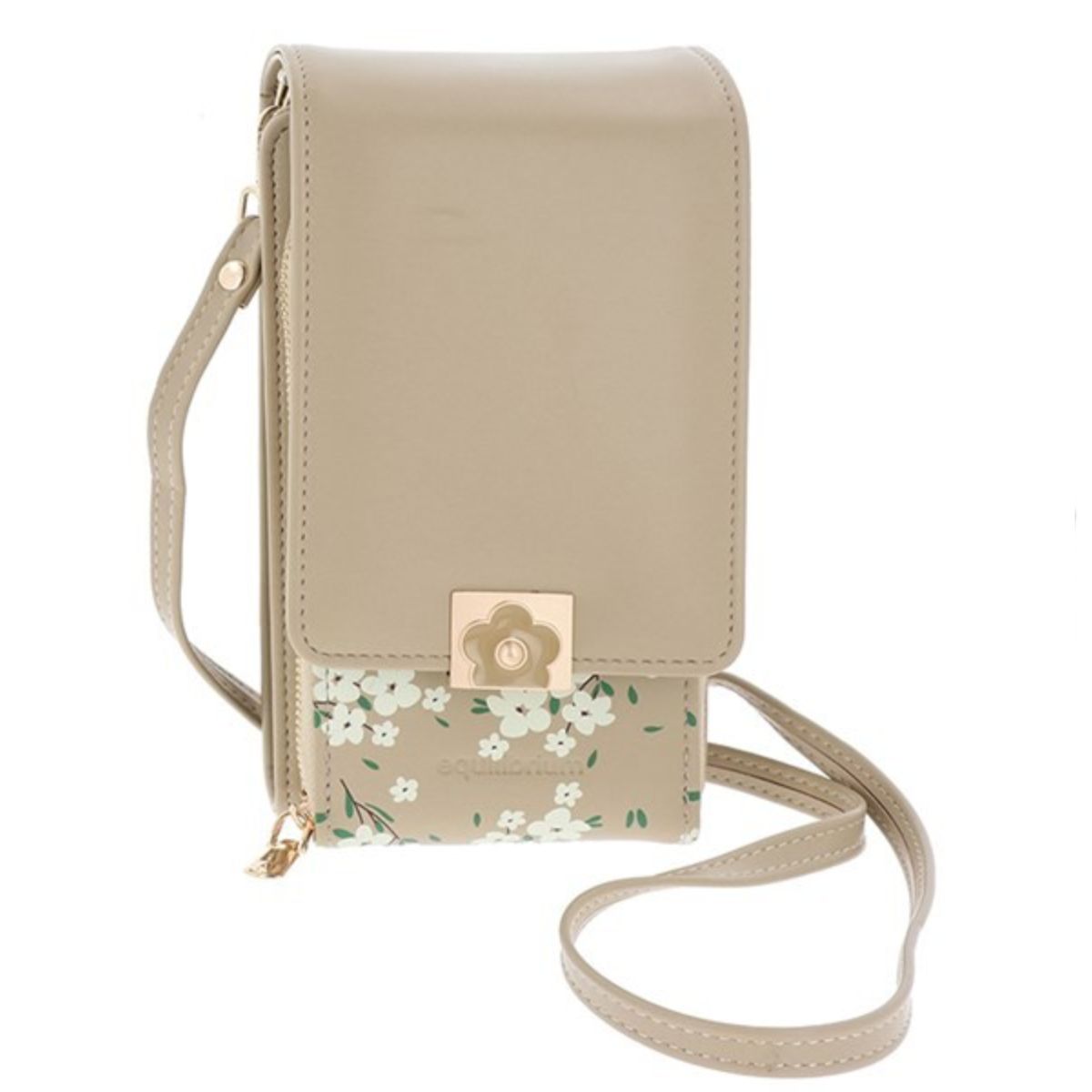 Equilibrium Mobile Phone Bag - Ditsy Floral Nude