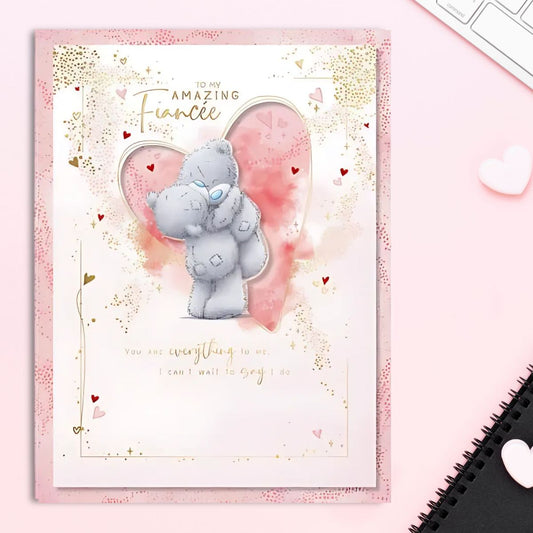 Fiancée Valentine's Day Boxed Card - Me To You Bears Hugging