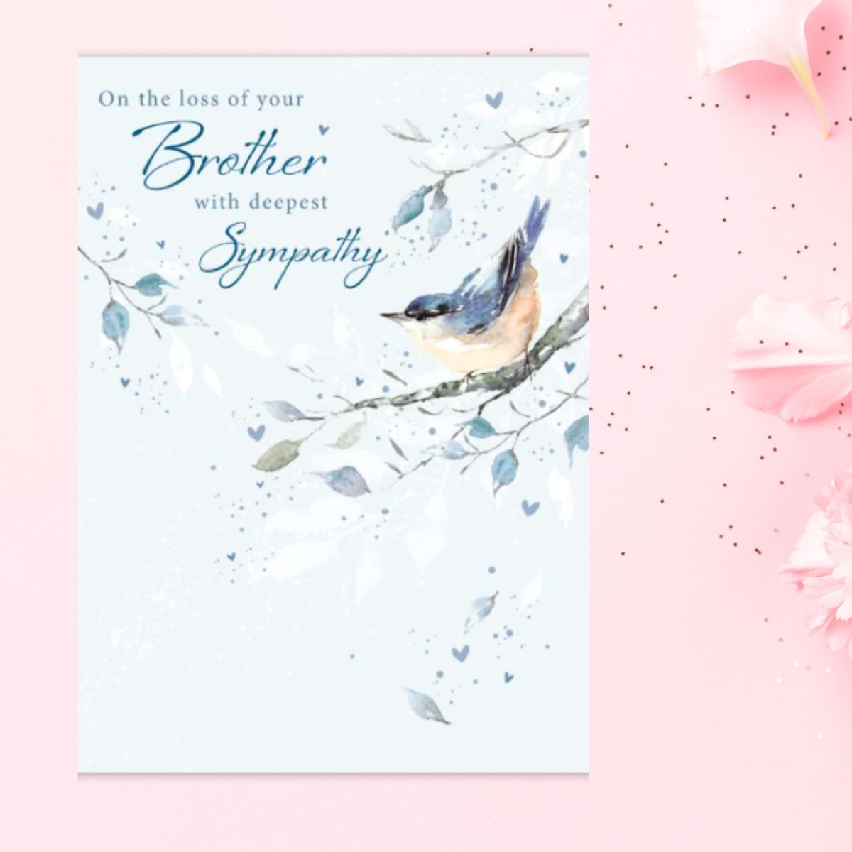 Sympathy Card Loss Of Brother - Bird On Branch