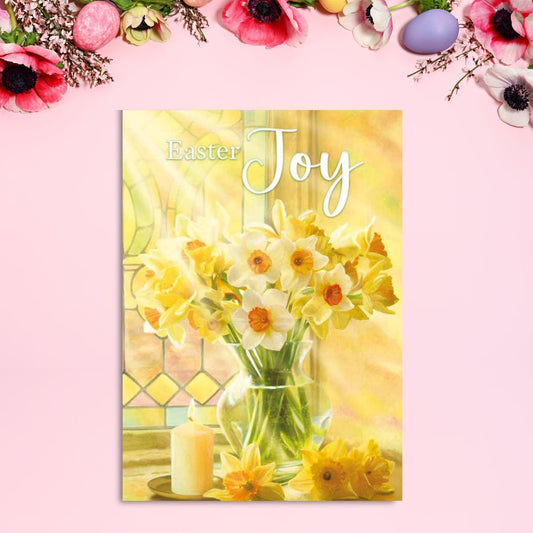 Easter Cards - Easter Joy Vase & Candle Pack Of 4 Cards