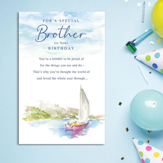 Brother Birthday Card - Brother To Be Proud Of Boats