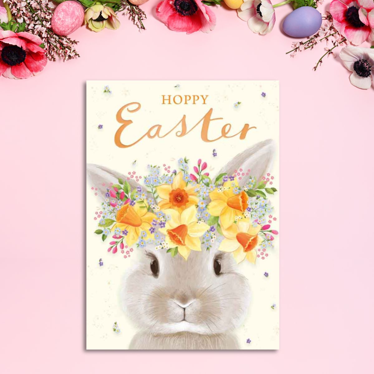 Easter Cards - Floral Bunny Pack Of 4 Cards