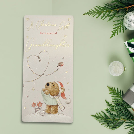 Money Wallet Christmas - Granddaughter Barley Bear