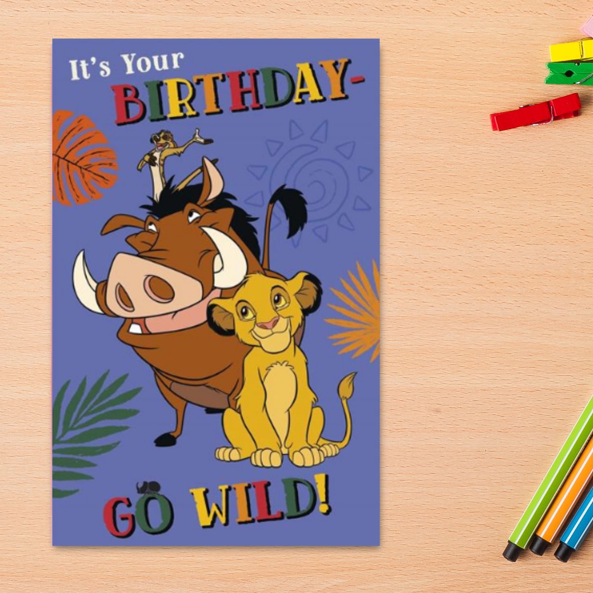 Disney The Lion King Birthday Card - Go Wild!