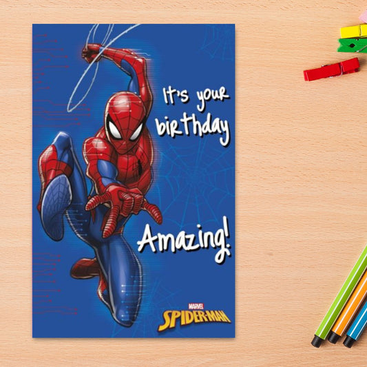 Disney Spiderman Birthday Card - Amazing!