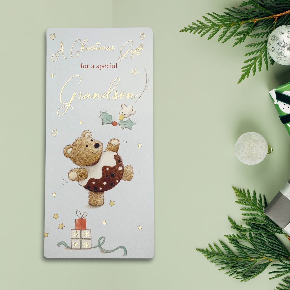 Money Wallet Christmas - Grandson Barley Bear Pudding