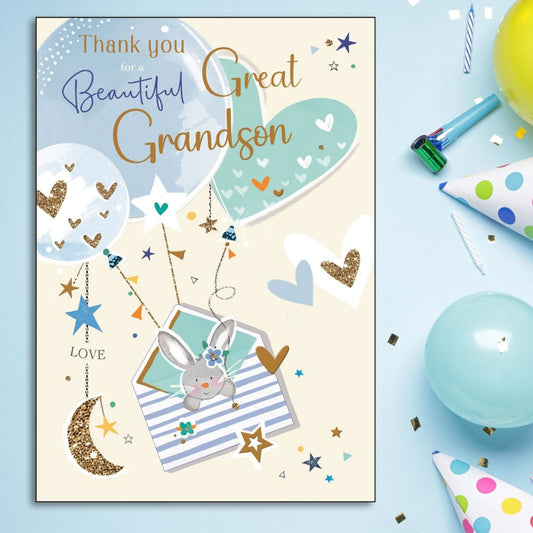 Birth Of Great Grandson Card - Signature Envelope