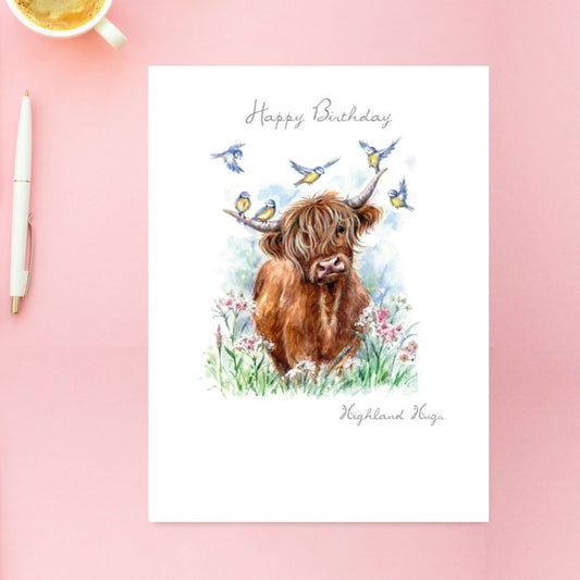 Pawfolio Birthday Card - Highland Hugs