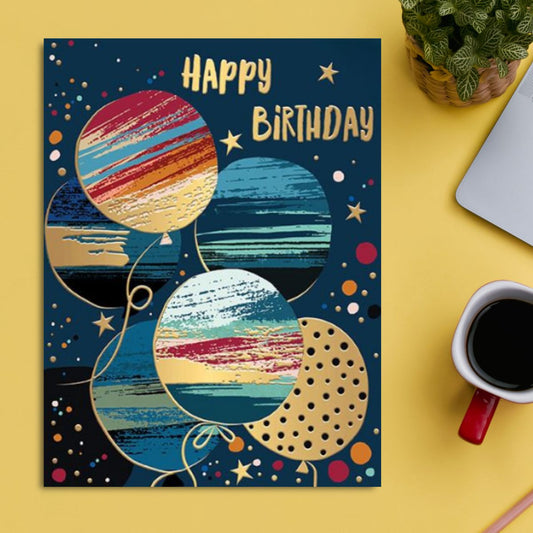 Lumino Birthday Card - Birthday Balloons