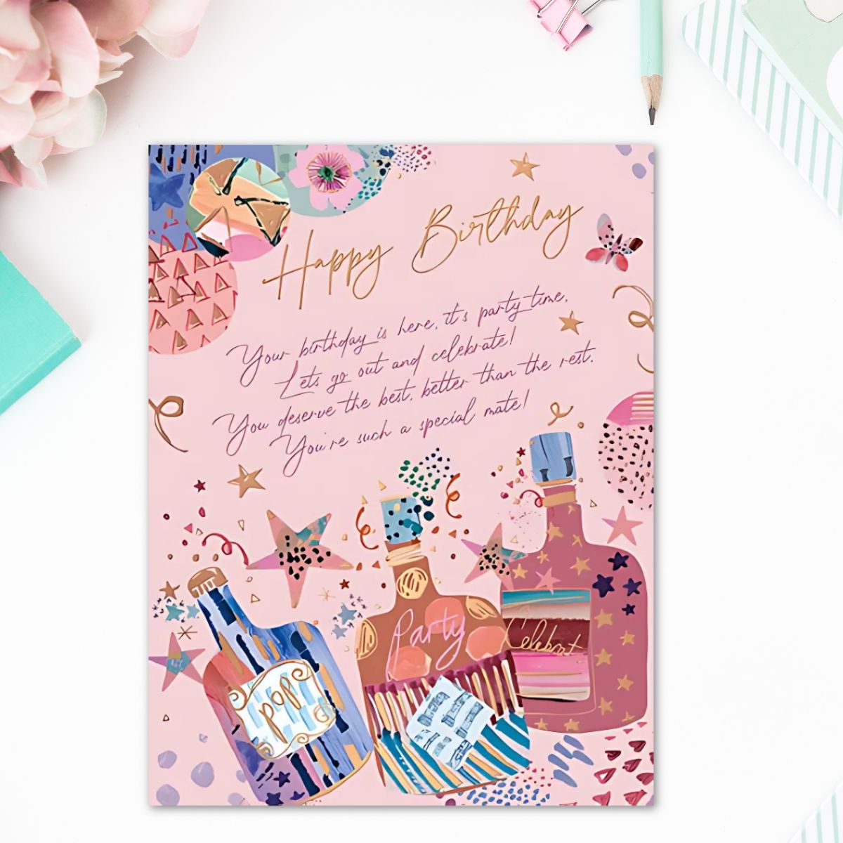 Sunshiny Birthday Card - Pop, Party, Celebrate!