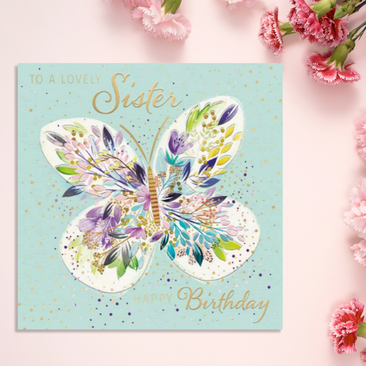Sister Birthday Card - Butterfly