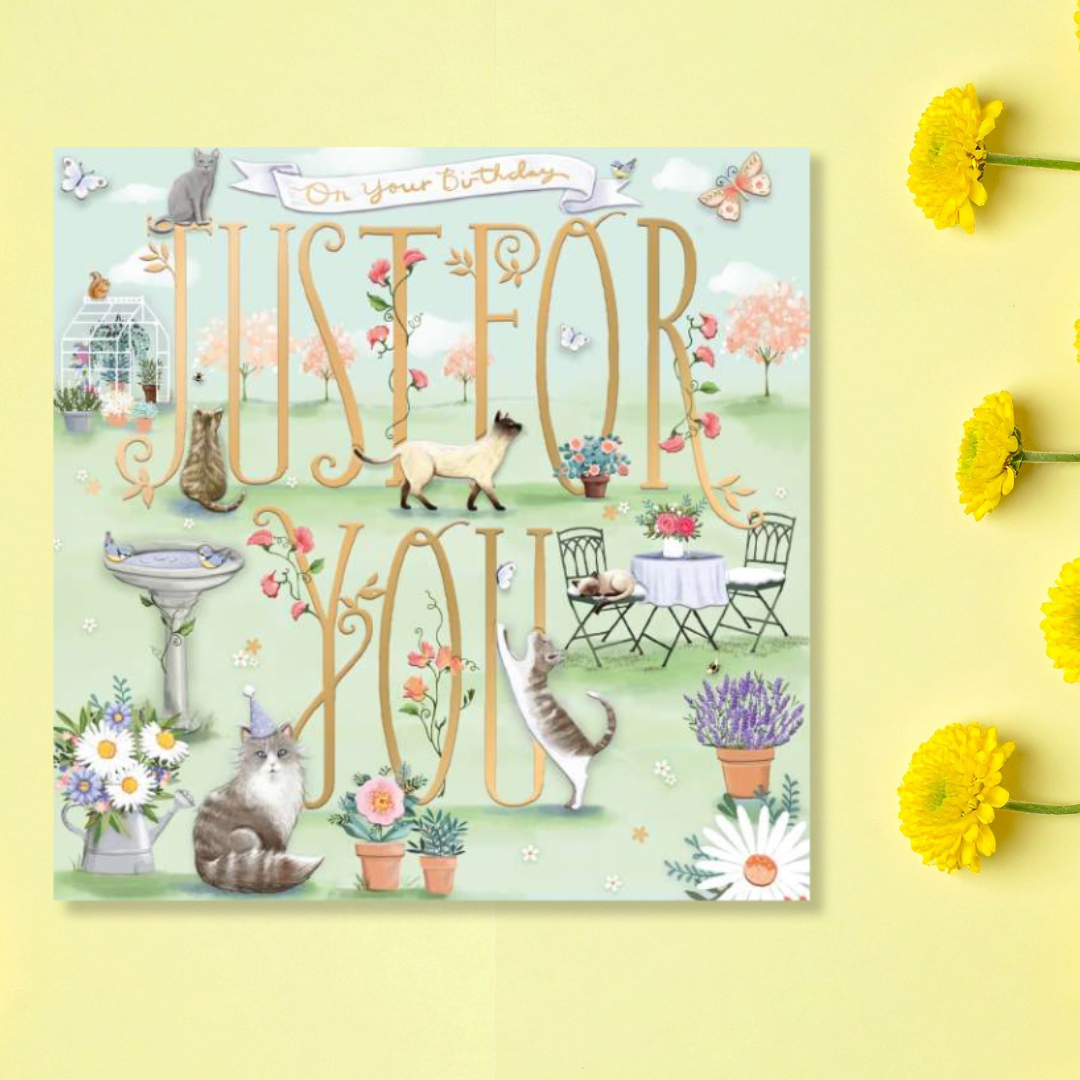 Twinklewood Birthday Card - Just For You Cats