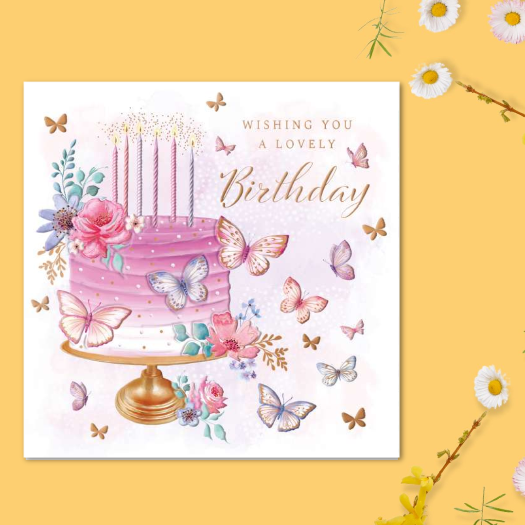 Blush Birthday Card - Birthday Cake