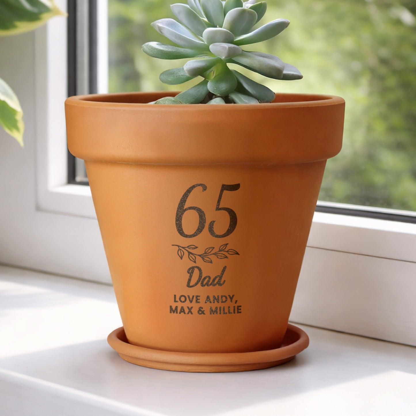 Age 75 Gift - Personalised Terracotta Plant Pot