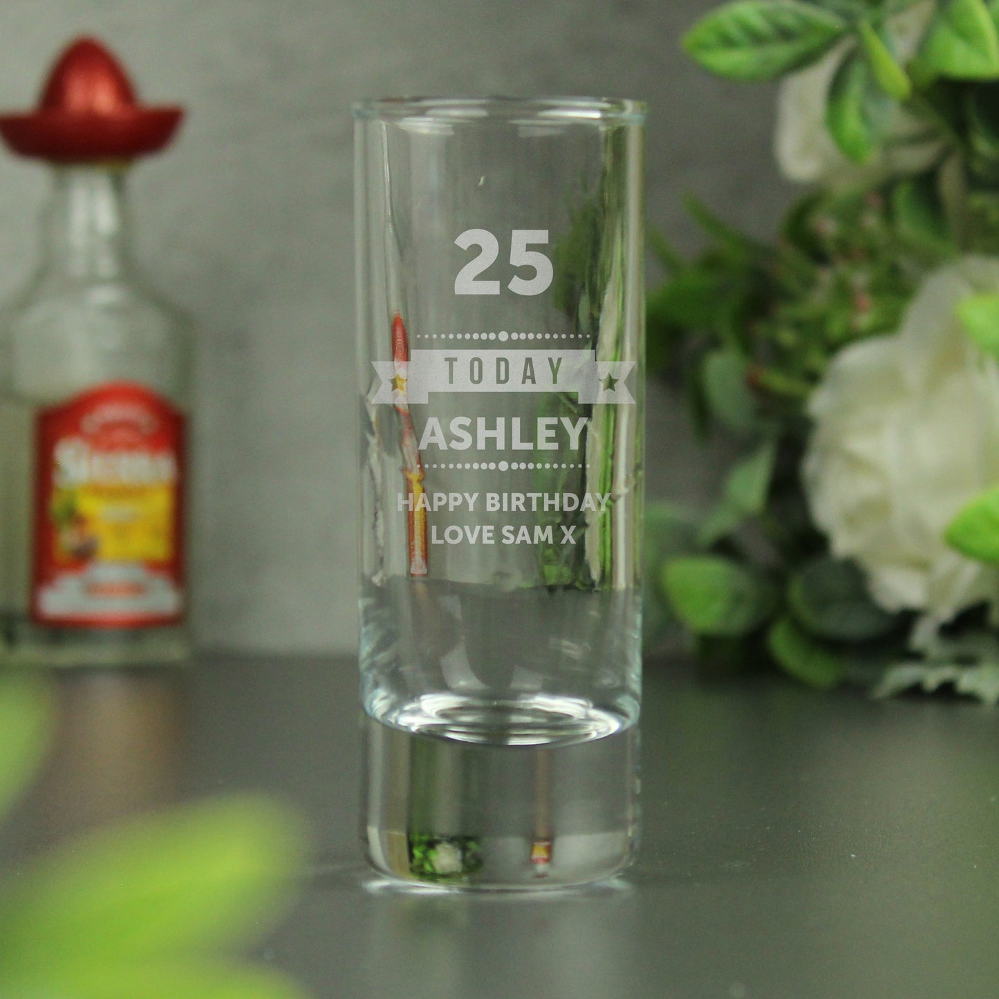 Age 50 Gift - Personalised Birthday Star Shot Glass