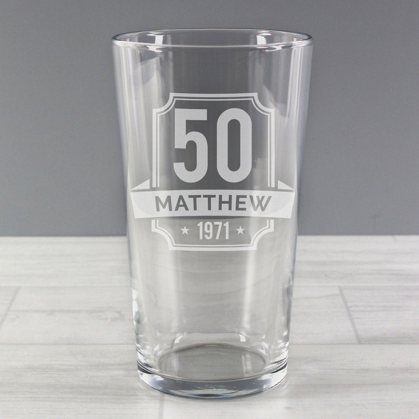 Age 30 Gift - Personalised Age & Name Birthday Pint Glass