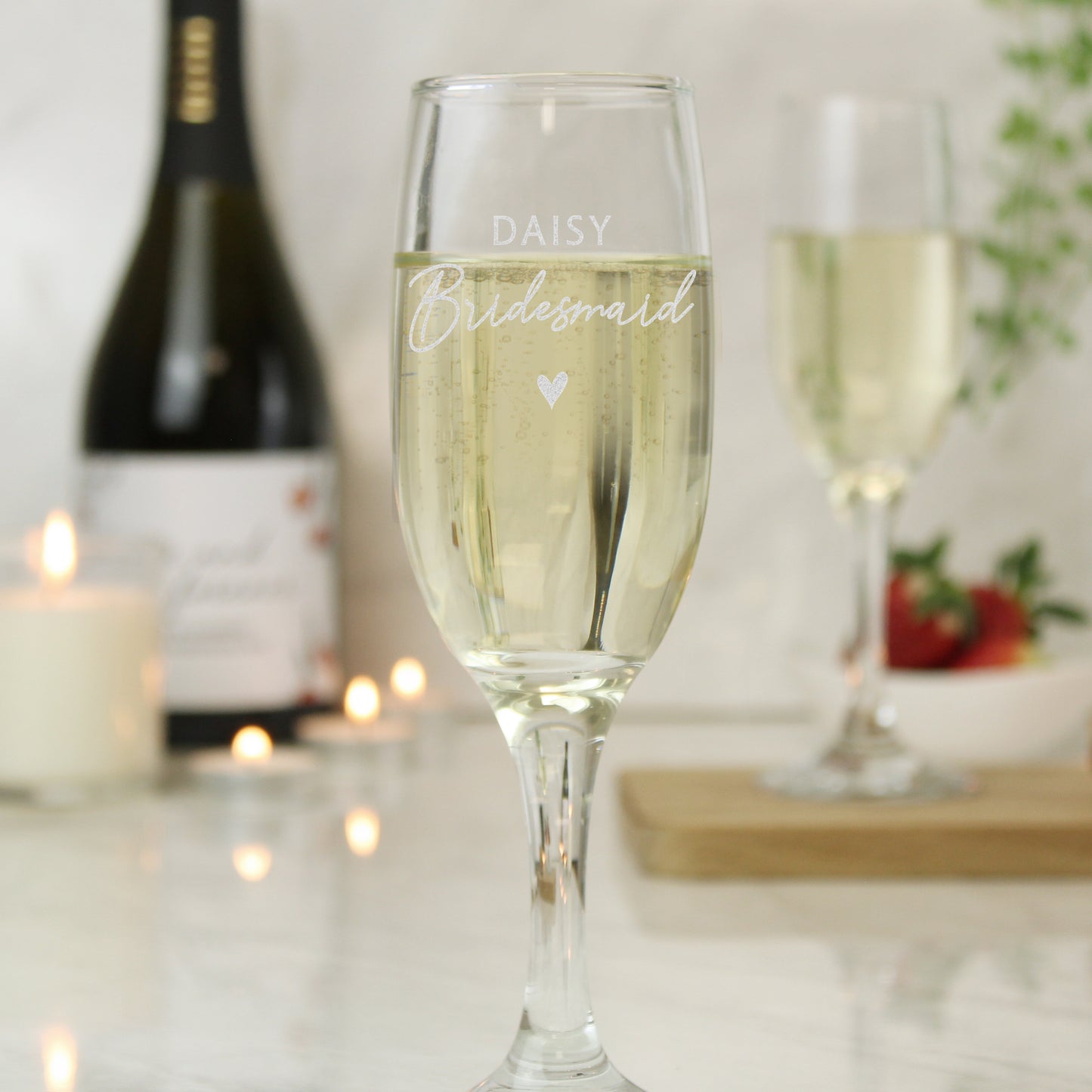Bridesmaid Gift - Personalised Flute Glass