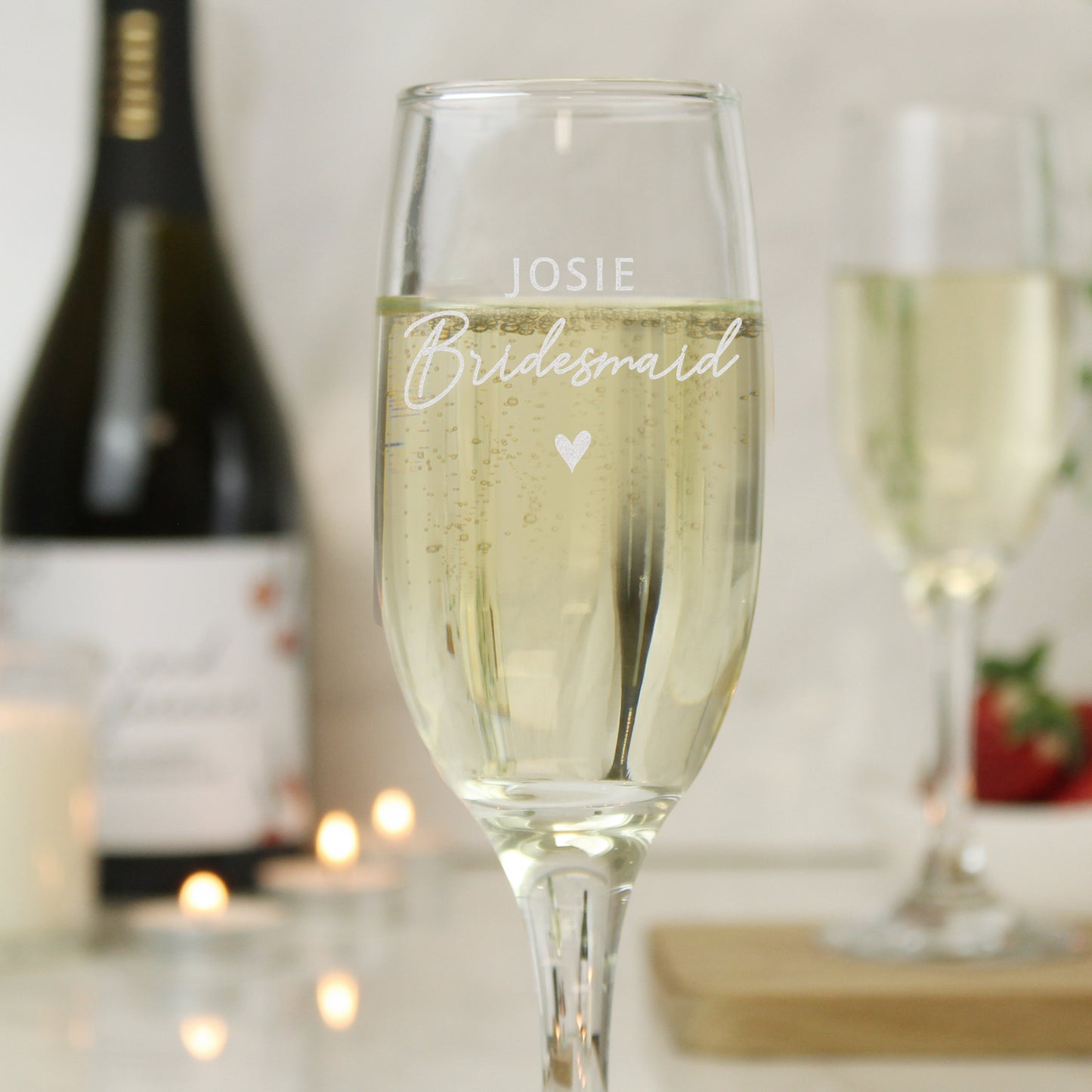 Bridesmaid Gift - Personalised Flute Glass