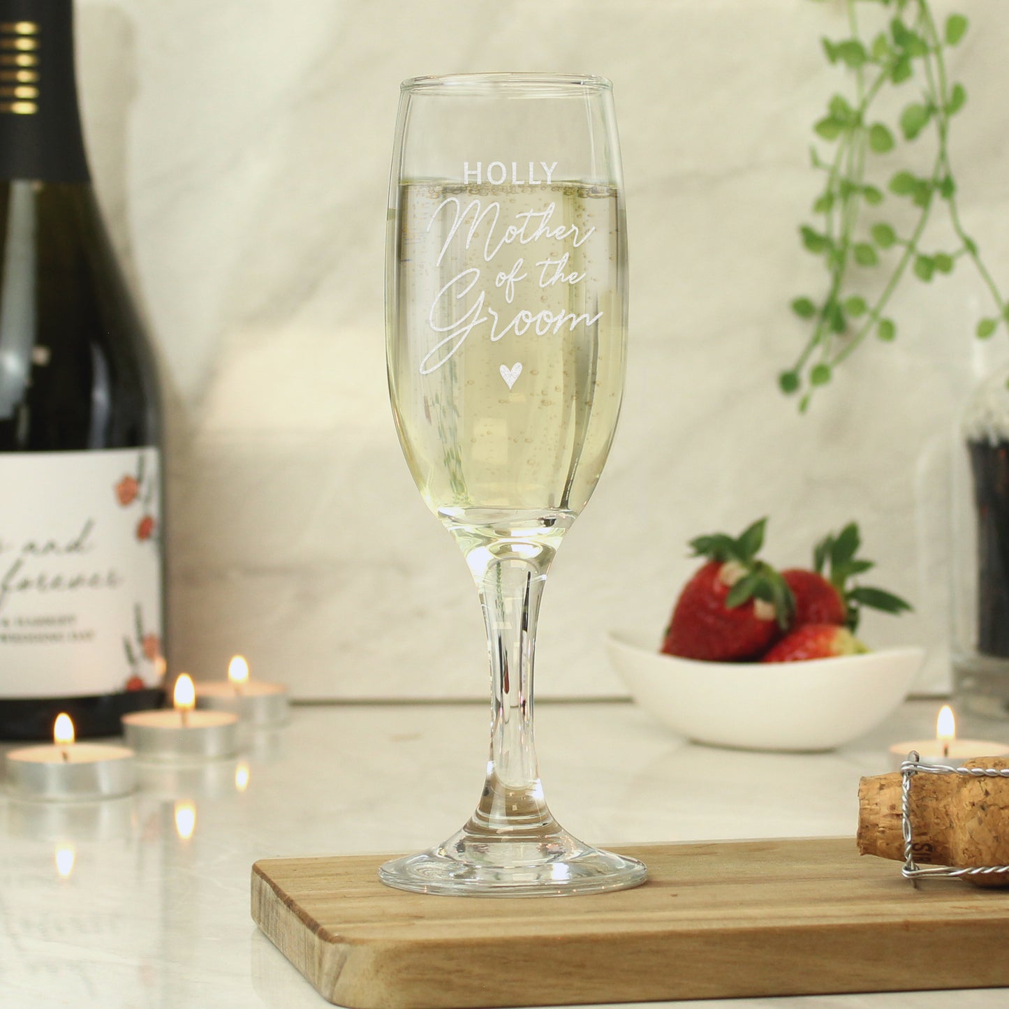 Mother of the Groom - Personalised Flute Glass