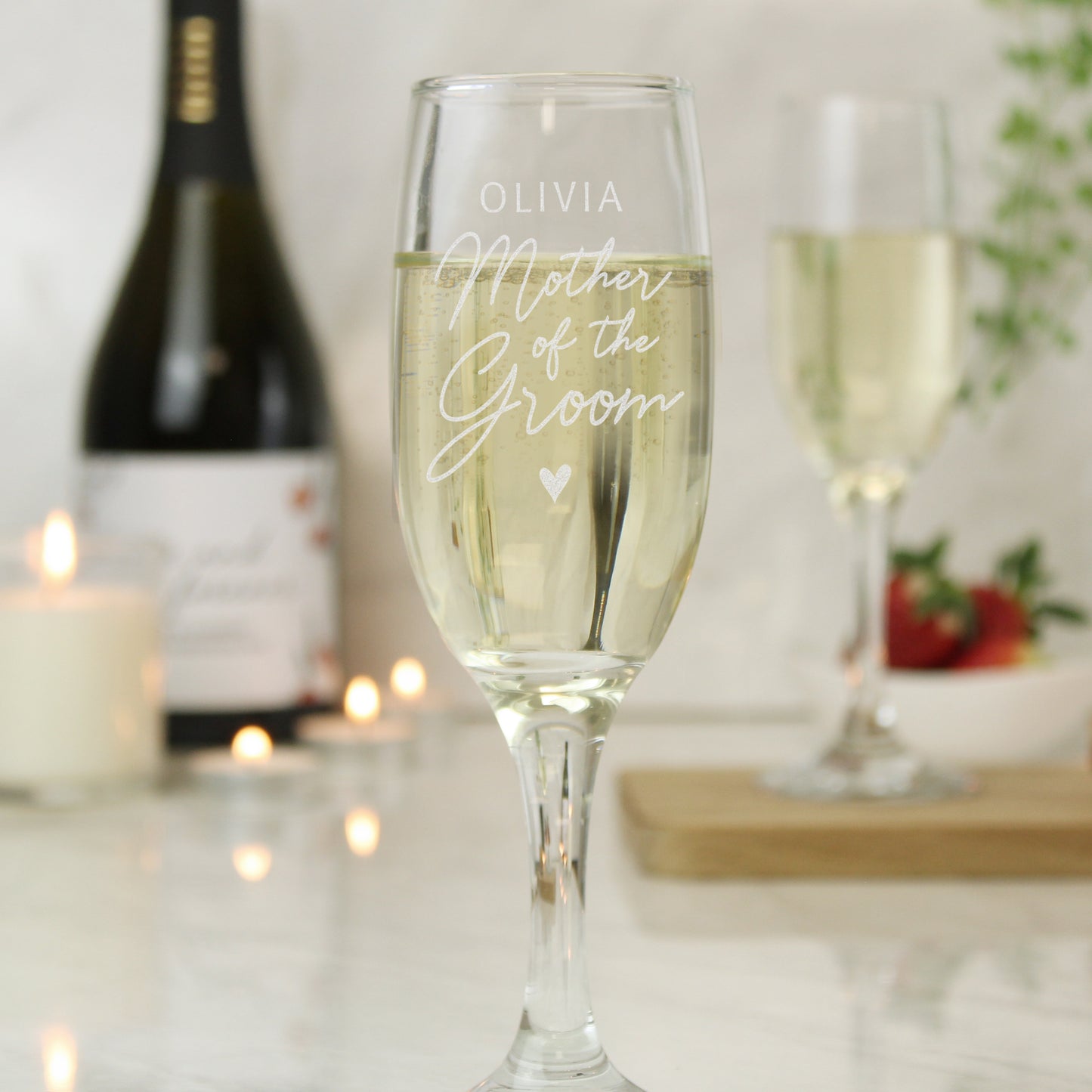 Mother of the Groom - Personalised Flute Glass