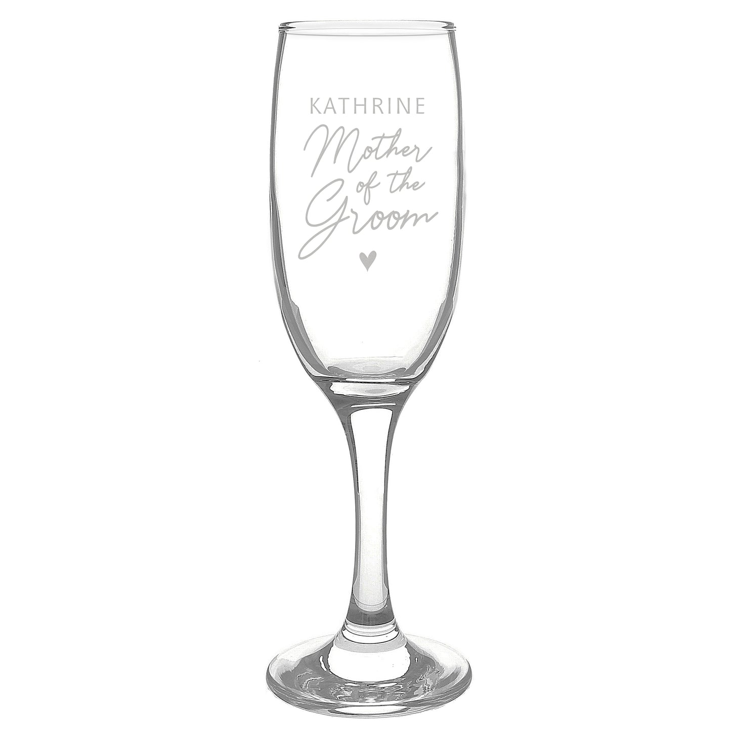 Mother of the Groom - Personalised Flute Glass
