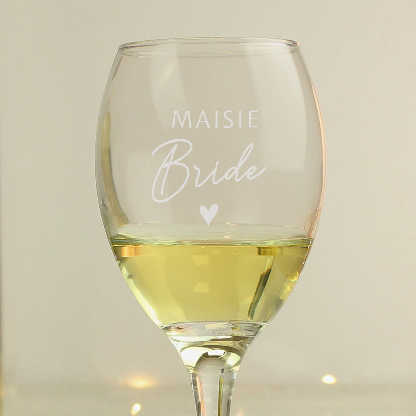 Bride Gift - Personalised Wine Glass