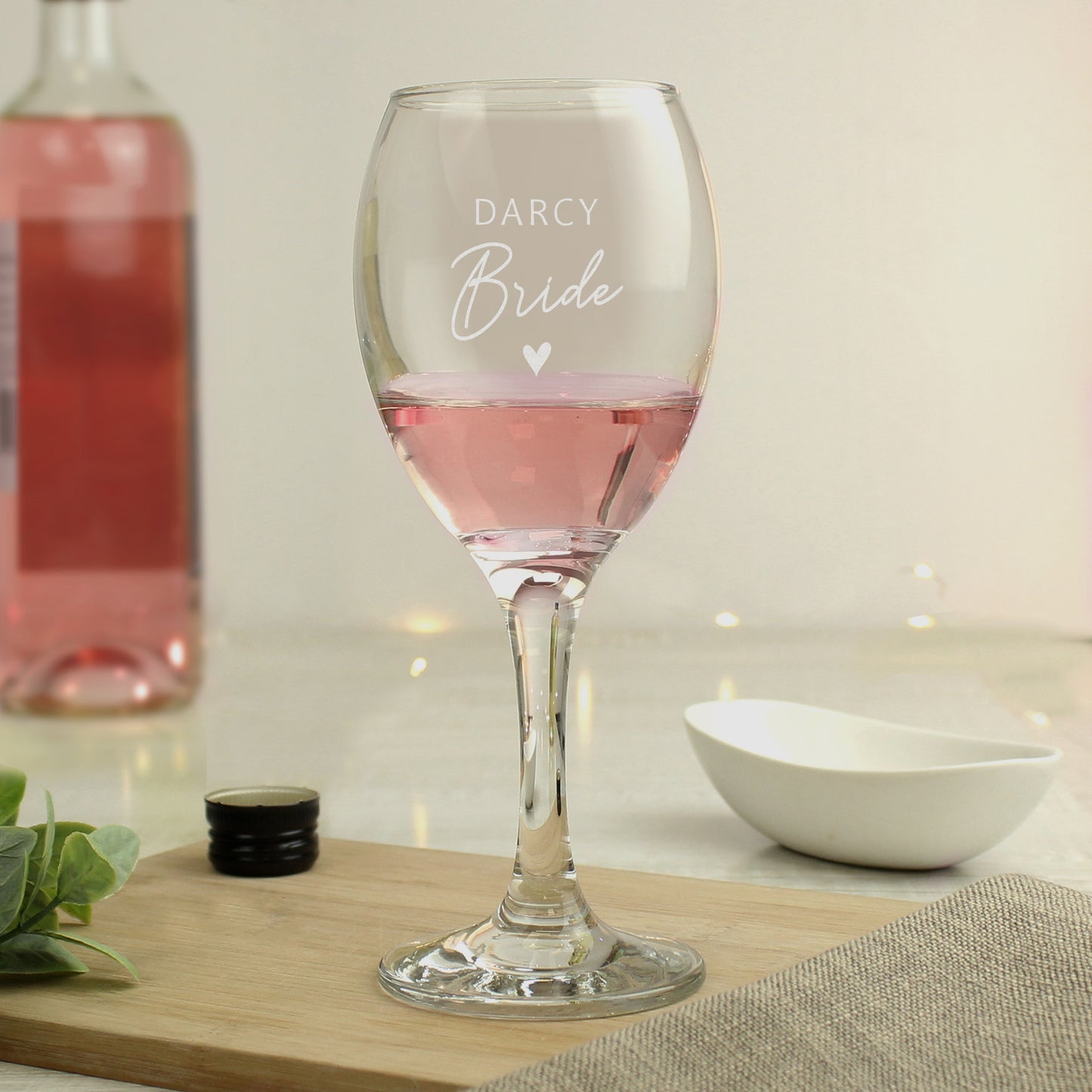 Bride Gift - Personalised Wine Glass