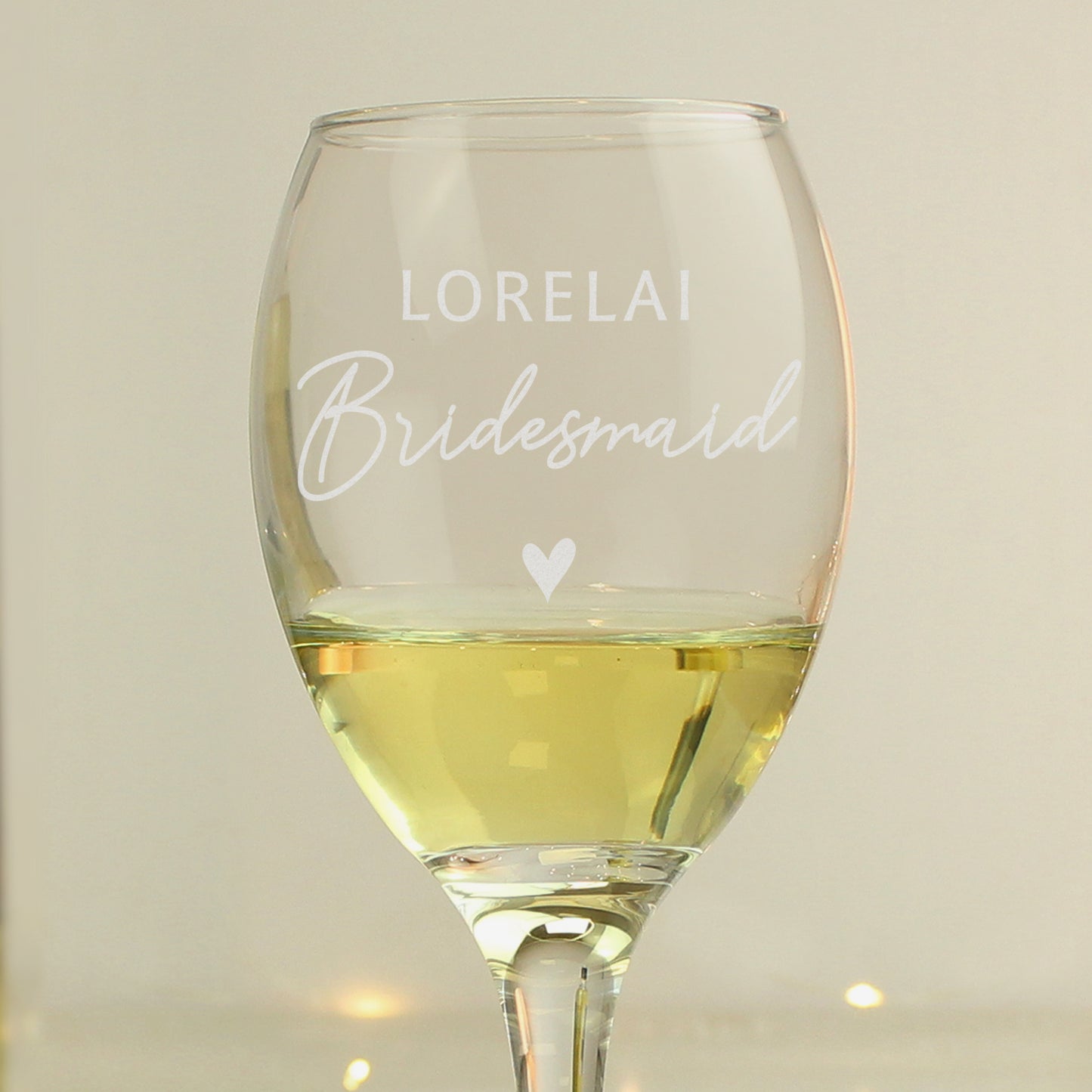 Bridesmaid Gift - Personalised Wine Glass